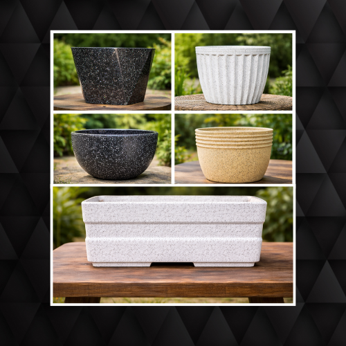 Designer Plastic Planters & Garden Pots